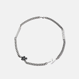 Collar cubano relámpago de acero inoxidable