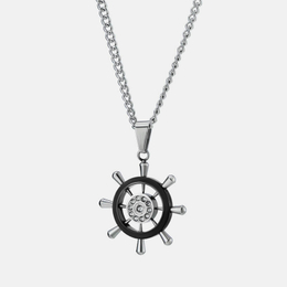 Simple Rudder Stainless Steel Necklace