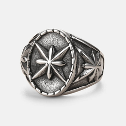 Vintage Star Stainless Steel Ring