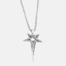 Punk Eye of Horus Pentagram Stainless Steel Pendant