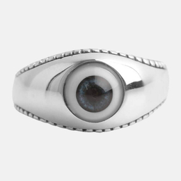 Bague en argent sterling ajustable avec œil