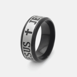 Jesus Cross Stainless Steel Ring