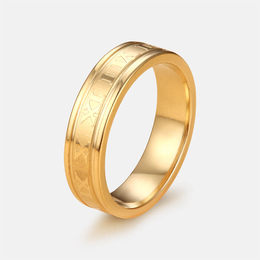 Roman Numeral Stainless Steel Ring