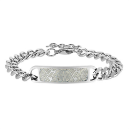 Pulseira de aço inoxidável com padrão criativo luminoso