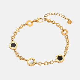 Fashion Shell Roman Numeral Stainless Steel Bracelet