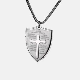 Collier en acier inoxydable Shield Cross
