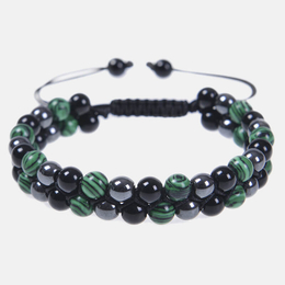 Natural Amethyst Double Layer Beaded Bracelet