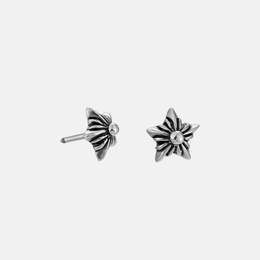 Retro Five-Pointed Star Stainless Steel Punk Earrings