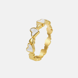 Minimalist Multiple Love Heart Stainless Steel Ring