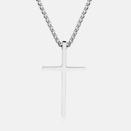 Simple Cross Stainless Steel Necklace