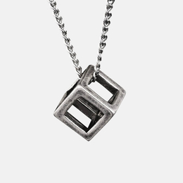 Retro Square Stainless Steel Men's Necklace