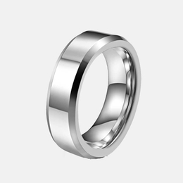 Simple Texture Tungsten Steel Men's Ring