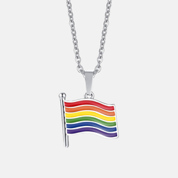LGBT Rainbow Flag Stainless Steel Pendant