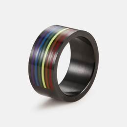 Regenbogenflagge Pride Edelstahlring