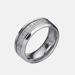 Frosted Pattern Stainless Steel Ring