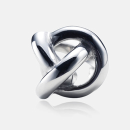 Simple Hollow Out Rope Knot Stainless Steel Ring