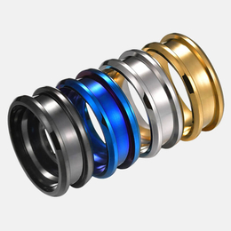 Solid Color Fluted Stainless Steel Band Ring