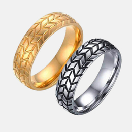 Tire Tread Pattern Stainless Steel Ring