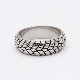 Vintage Tire Stainless Steel Ring