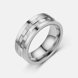 Minimalist Multi-Layered Gear Stainless Steel Spinner Ring