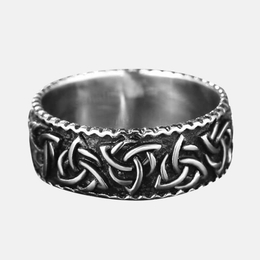 Viking Triangle Stainless Steel Men's Ring