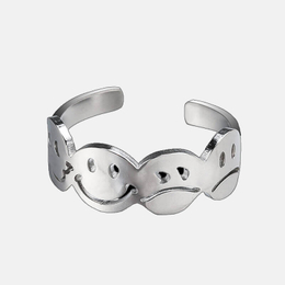 Emoji Package Stainless Steel Minimalism Ring
