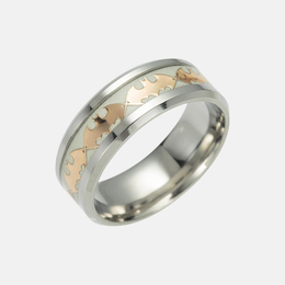 Bat Pattern Stainless Steel Luminous Ring