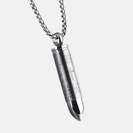 Bullet-shaped Cross Stainless Steel Pendant