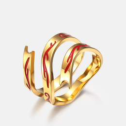 Chinese Mythology Huntian Cloth Stainless Steel Ring