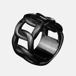 Retro Chain Pattern Stainless Steel Ring