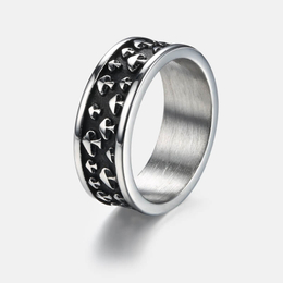 Surrounded Mushroom Stainless Steel Ring