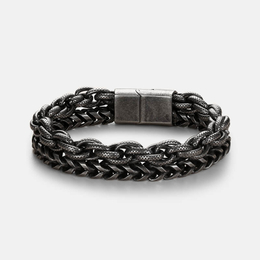 Double Layer Chain Stainless Steel Men's Bracelet