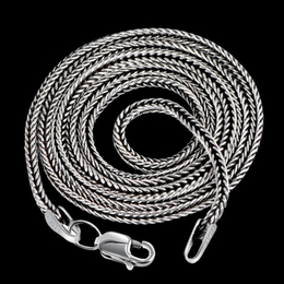 Foxtail Chain Men's Sterling Silver Chain