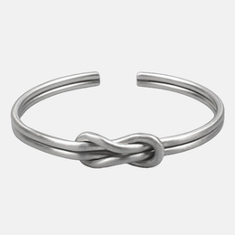 Retro Open Infinity Knot Stainless Steel Bracelet