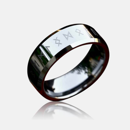 Simple Viking Letter Stainless Steel Ring