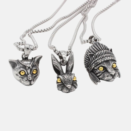 Vintage Stainless Steel Animal Pendant
