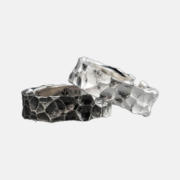 Hammered Roman Style sterling silver Men's Ring