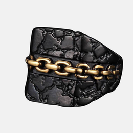 Crack Chain Stainless Steel Men's Ring