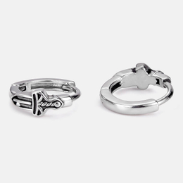 Vintage Sword Cross Stainless Steel Earrings