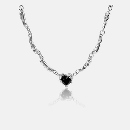 Love Zirconia Stainless Steel Necklace