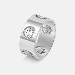 Hollow Tree of Life Stainless Steel Ring