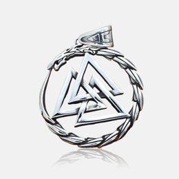 Colgante de acero inoxidable con amuleto triangular vikingo