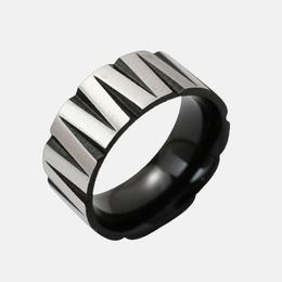 Hip Hop Irregular Stainless Steel Men's Ring