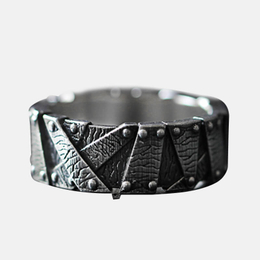 Fence Sterling Silver Men's Ring