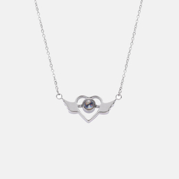 Angel Wings Projection Stainless Steel Necklace