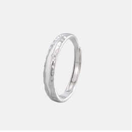 Simple Drip Sterling Silver Couple's Ring