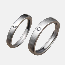 The Sun and the Moon Sterling Silver Ring