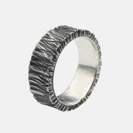 Tree pattern sterling silver ring