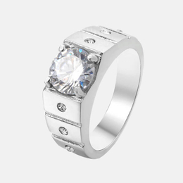 Couple Wedding Stainless Steel Diamond Ring