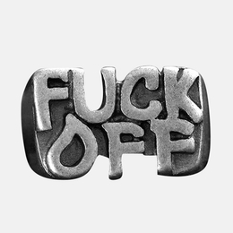 Fuck Off Stainless Steel Men's Ring